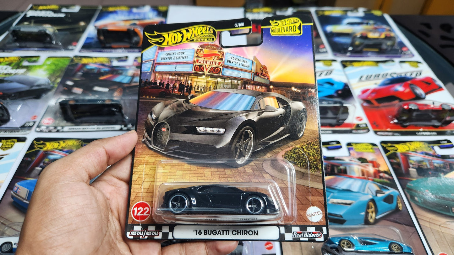 HW Premium Boulevard Black '16 Bugatti Chiron