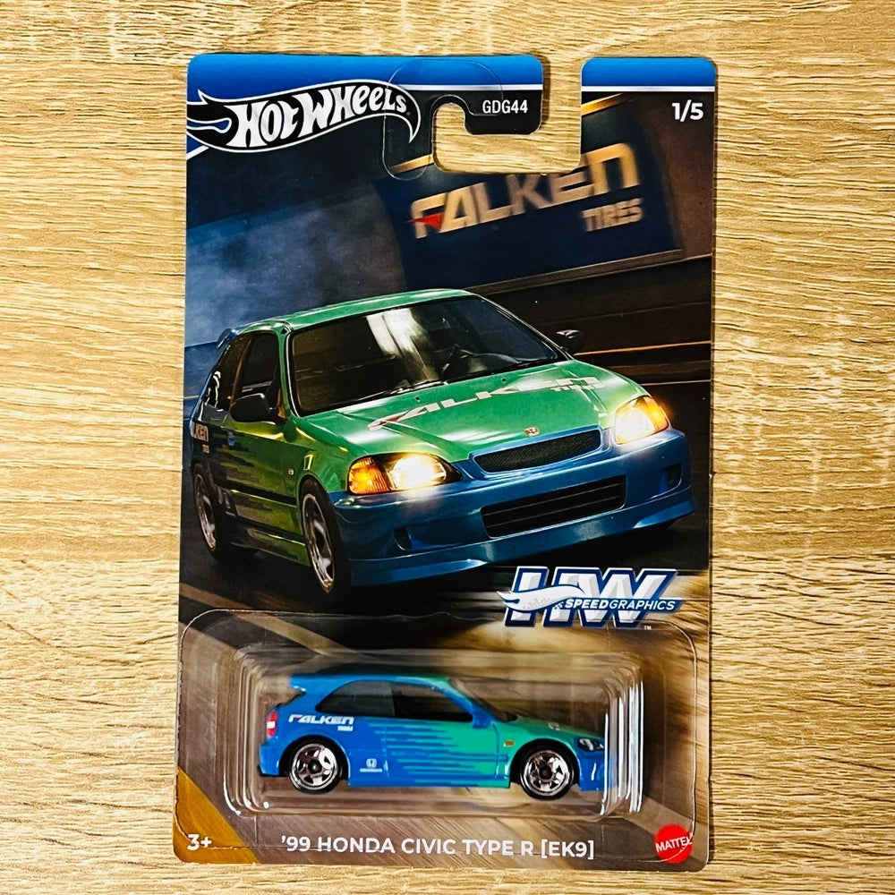 99 Honda Civic Type R Hatch EK9 Falken Blue Green 2024 Speed Graphics