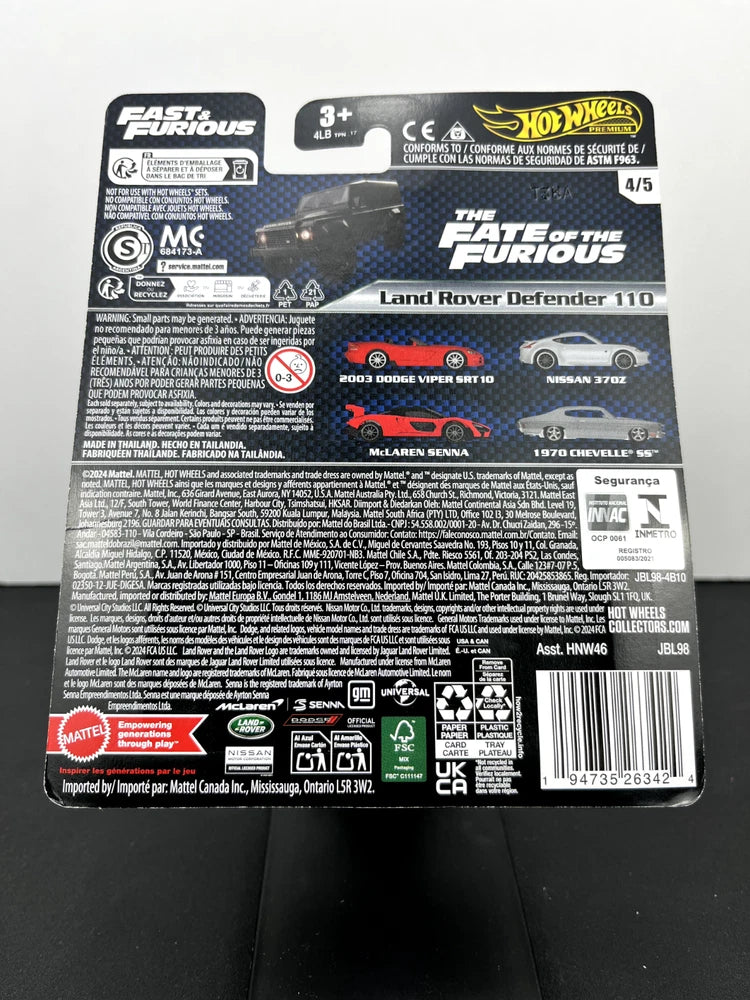 HW 2024 Premium Fast & Furious Land Rover Defender 110 Black