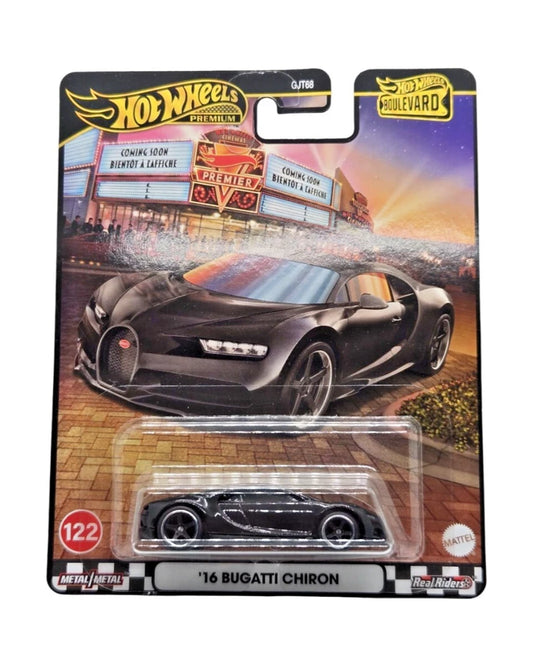 Hot Wheels Premium 16 Bugatti Chiron Black