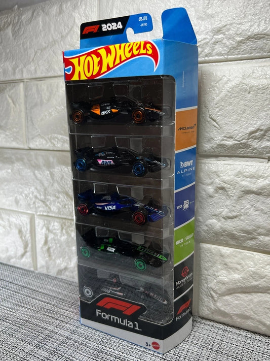 Hot Wheels 5 Pack 2024 F1 Formula 1: McLaren / Alpine / Red Bull / Sauber / Hass