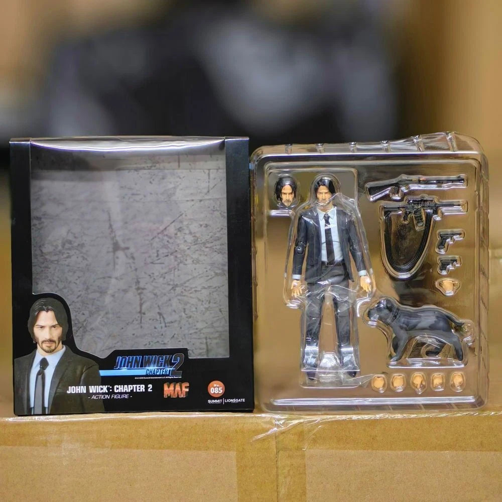 John Wick: Chapter 2 MAF No.085 Action Figure with Dog (Mafex Replica)