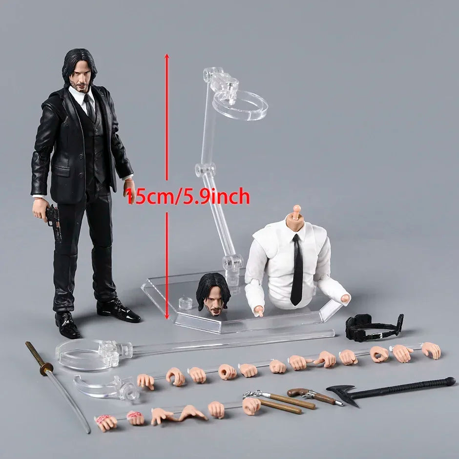 MAF No 212 John Wick Chapter 4 Action Figure (Mafex Replica)