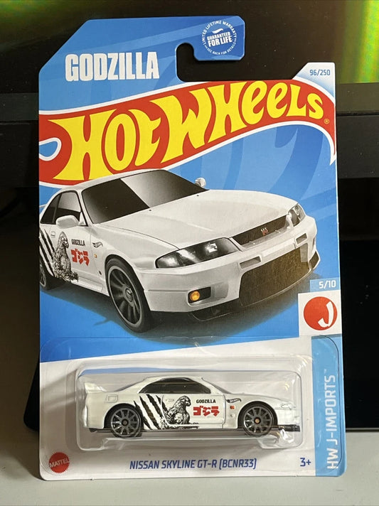 Hot Wheels Nissan Skyline GT-R (BCNR33) Godzilla Edition Premium Die-Cast Model Car