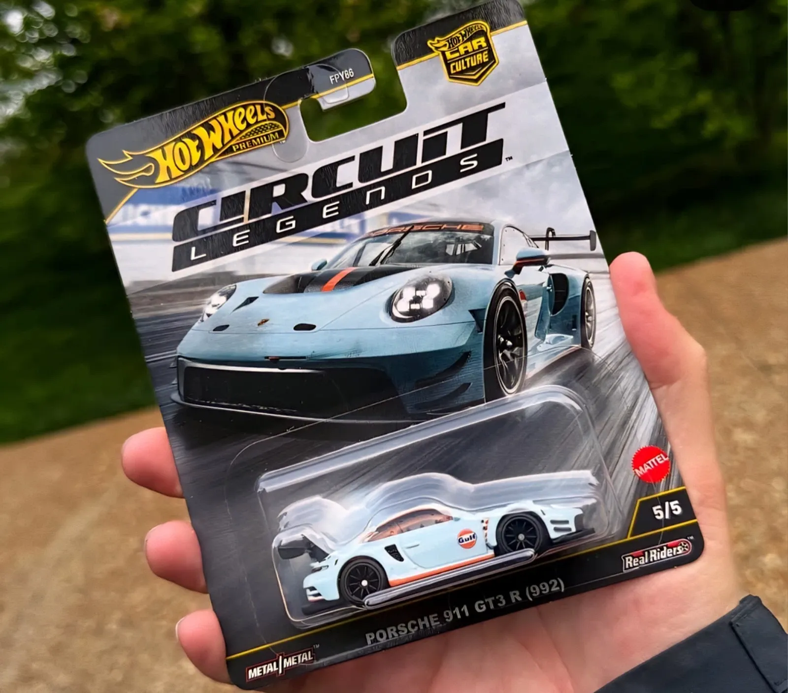 Hot Wheels Premium 2025 - Porsche 911 GT3 R (992) Circuit Legends - 1:64, Diecast, Boîte Fermée