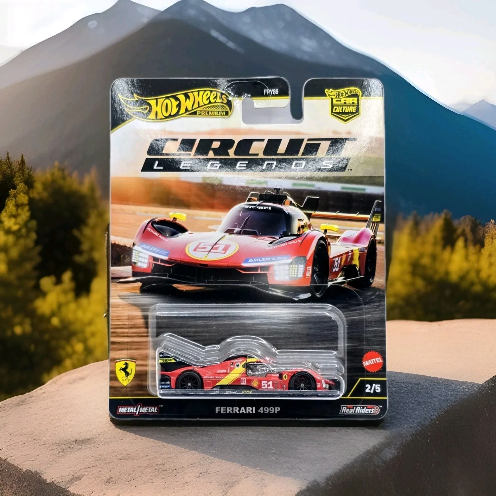 2025 Hot Wheels Premium Car Culture Ferrari 499P (Red) Circuit Legends 2/5